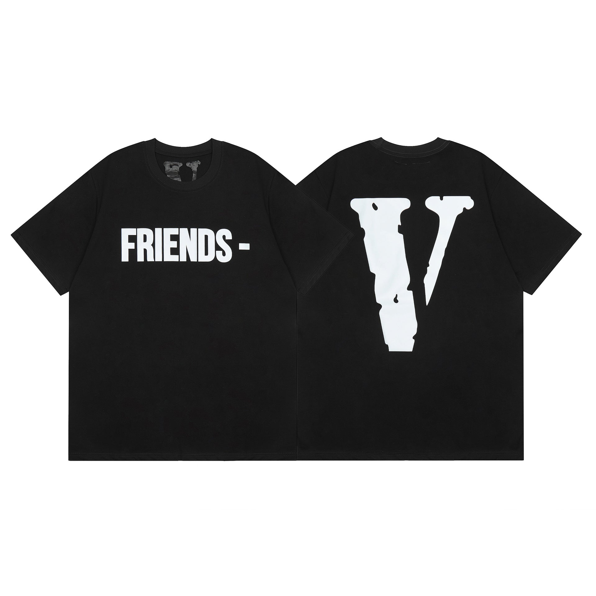 Vlone T Shirt Spring Summer Reflective Letter Crew Neck