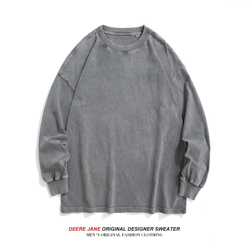 Men Pullover Hoodie Spring Sweater Men's Loose All-Match Simple Leisure