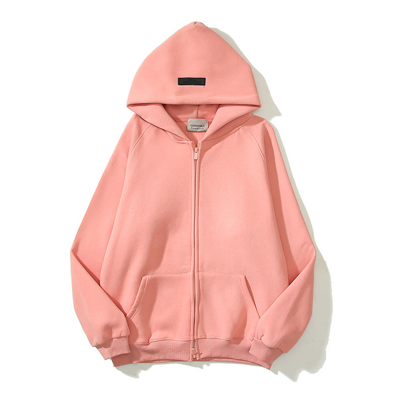 Cardigan Baseball Jacket Letter Flocking Zipper Cardigan Hoodie Fleece Padded Coat