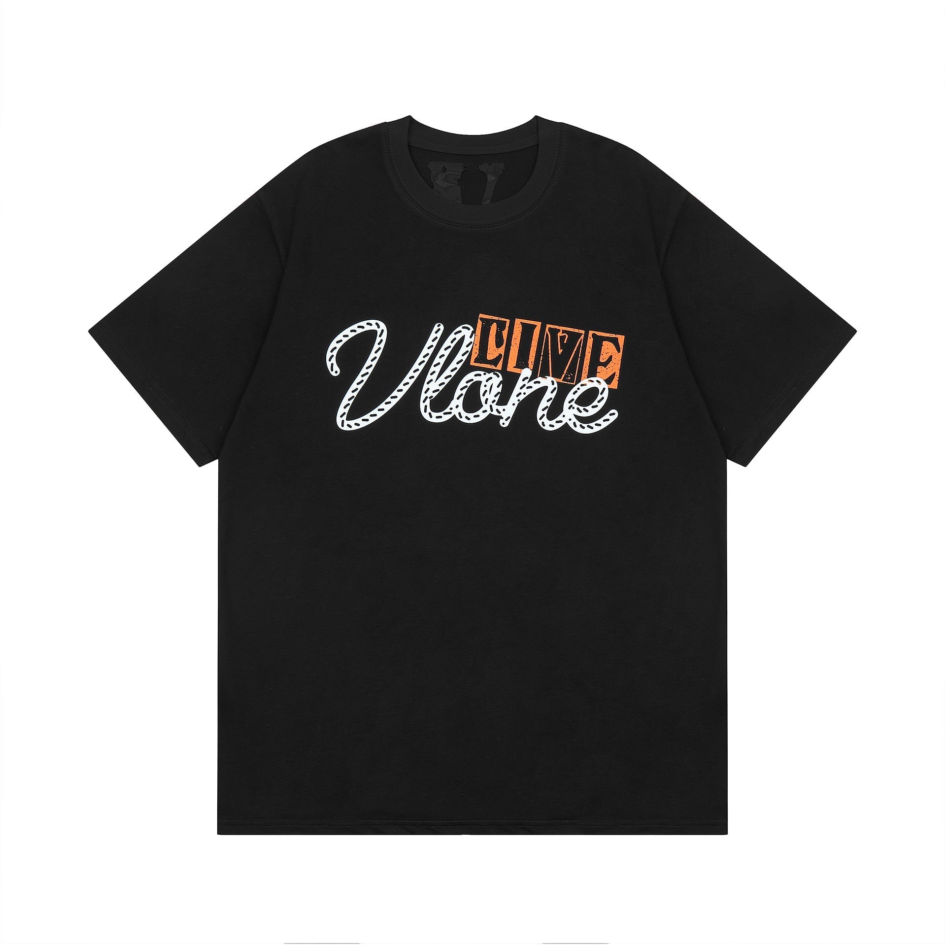 Vlone T Shirt Spring Summer Rope Letter Crew Neck