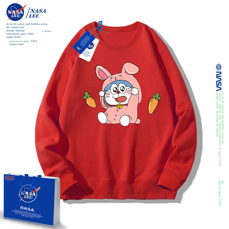 Nasa Children Hoodie Nasa Sweater Girls' Casual Loose Doraemon Pattern