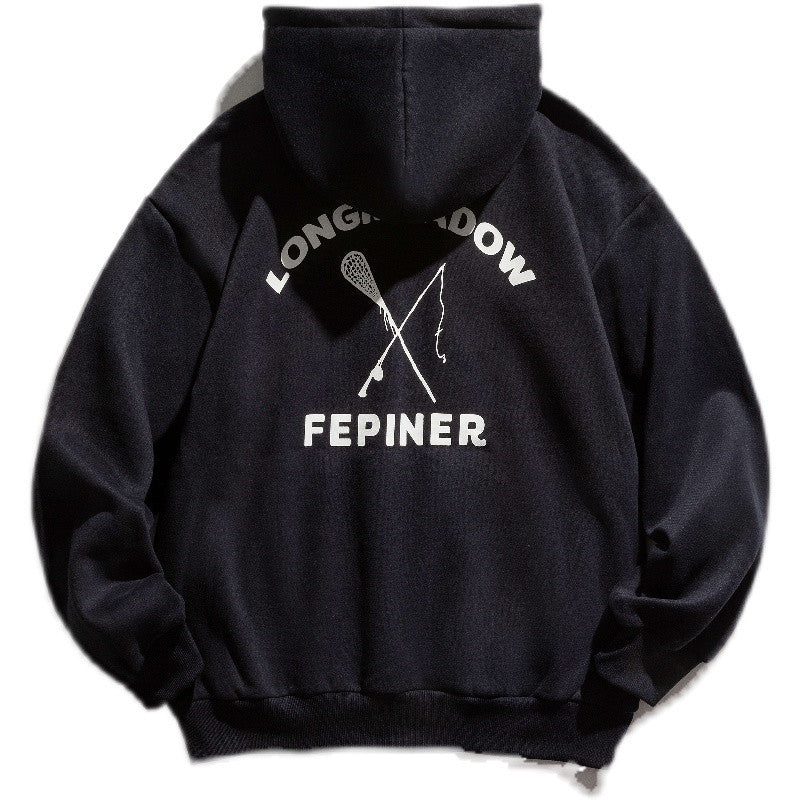 Mens Graphic Hoodies Men's Autumn Letters Printed Hoodie Jacket