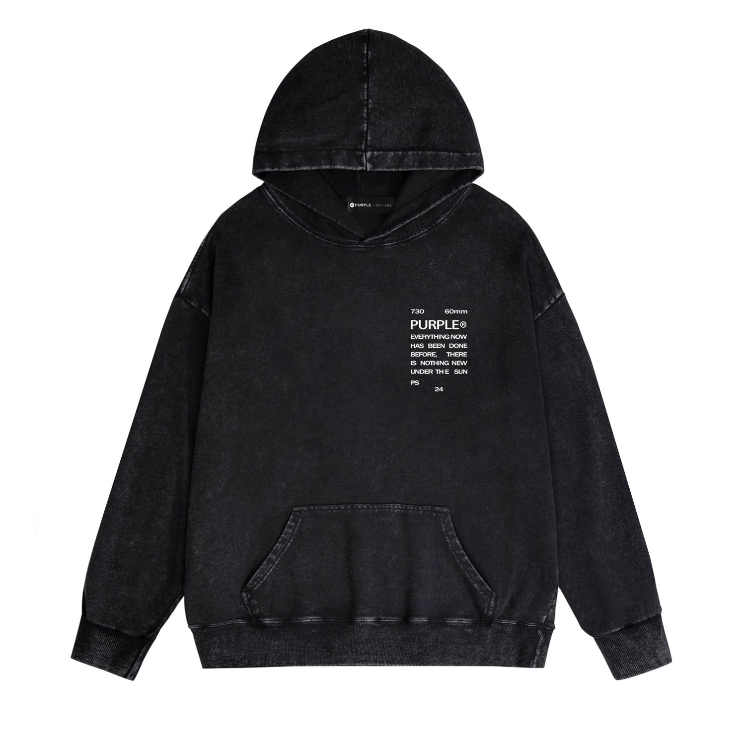 Purple Brand Distressed Hoodie Fashion Old Loose Hooded Sweater