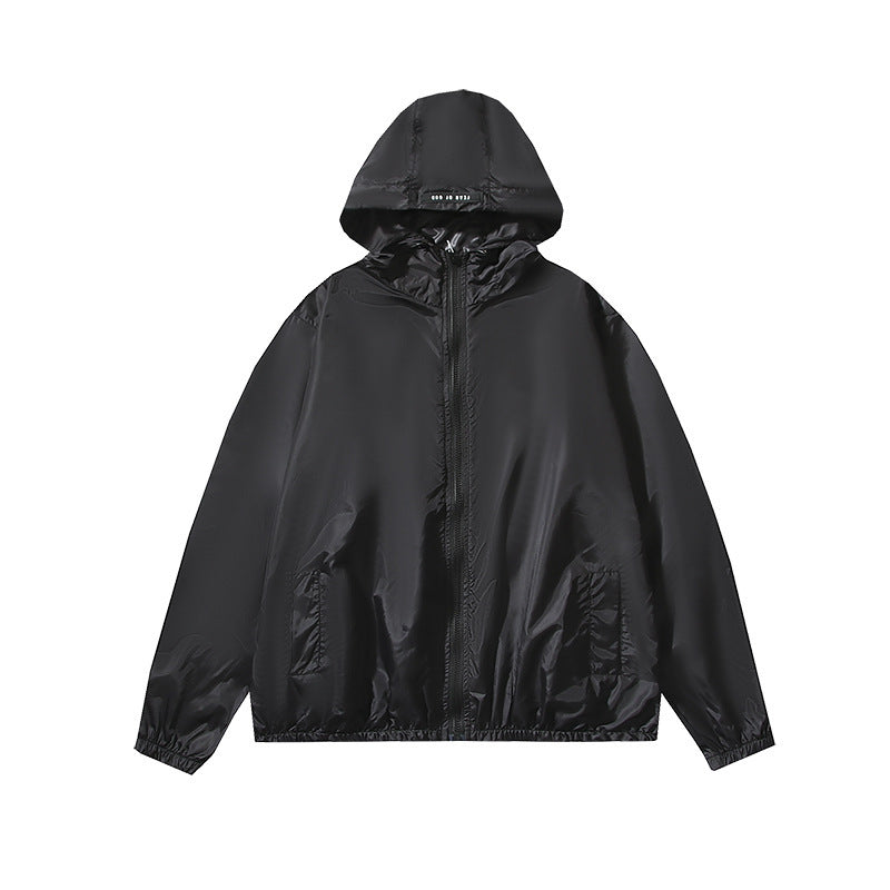 Fog Fear of God Hooded Sun Protection Shirt Casual Sun Protection Clothing Letter Hoodie