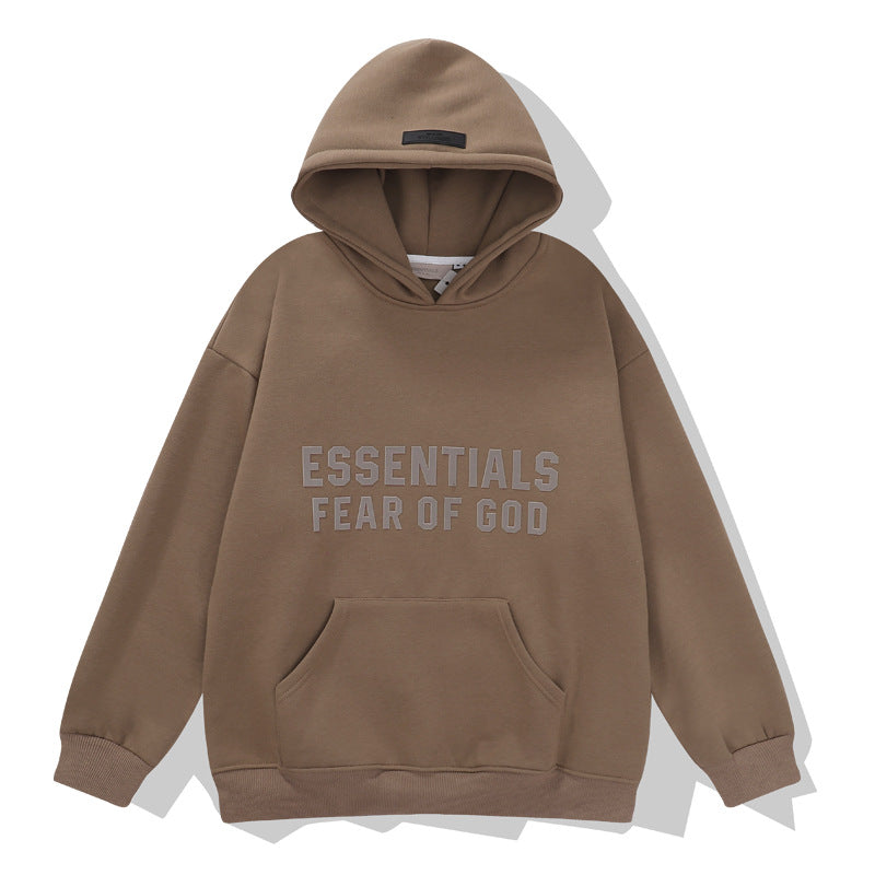 Kanye West Sunday Service Hoodie Autumn And Winter Fog Three-Dimensional Printing Flocking Brushed Hoody