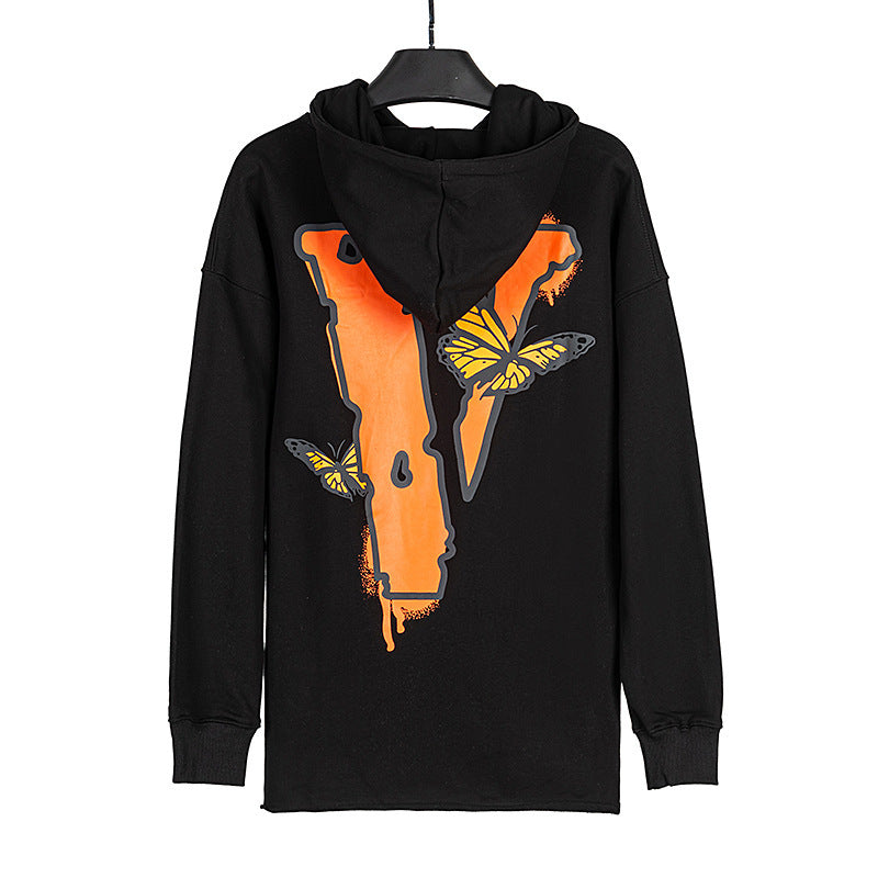 Vlone Hoodie Autumn And Winter Pattern Hooded Sweater For Men And Women
