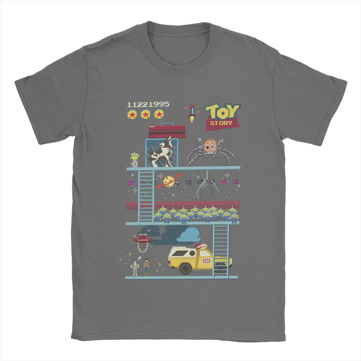 Toy Story T Shirts Men Cotton Casual T-Shirt Round Neck