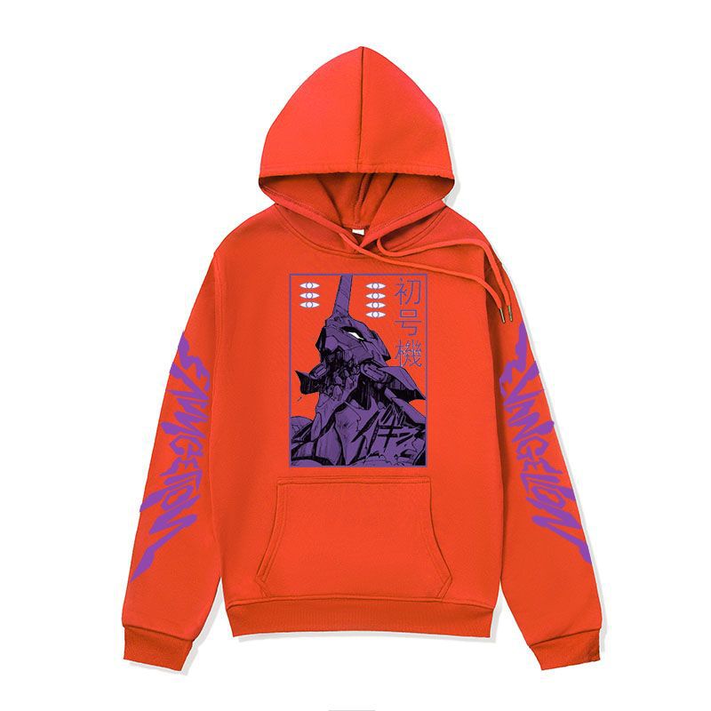 Anime Hoddies Tone Evangelion Printed Sweater Spring and Autumn Fleece Hoodies