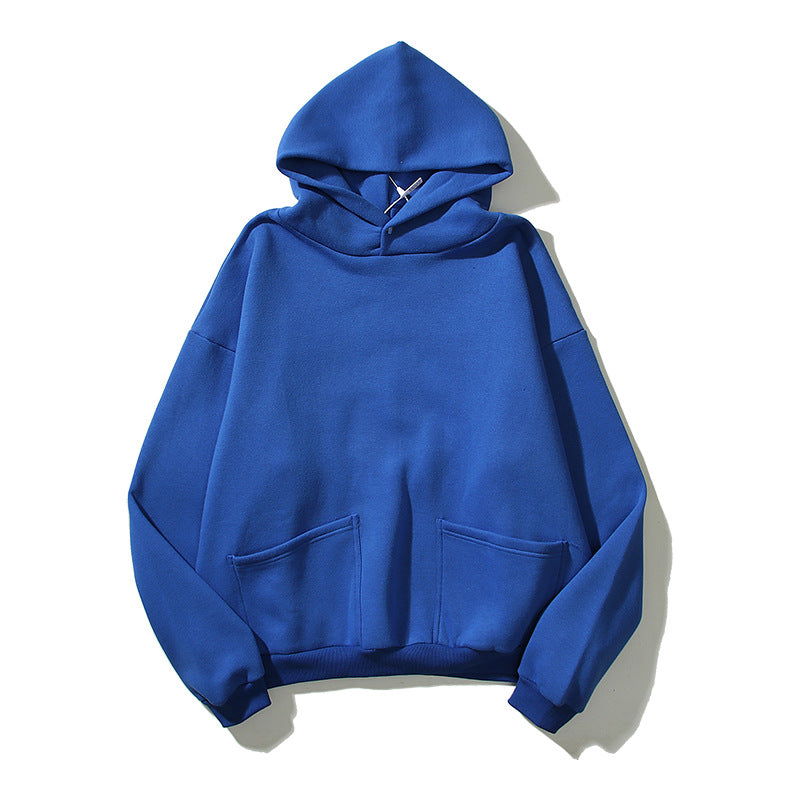 Kanye West Sunday Service Hoodie Autumn And Winter Solid Color Hooded Fleece Lined Sweater Loose