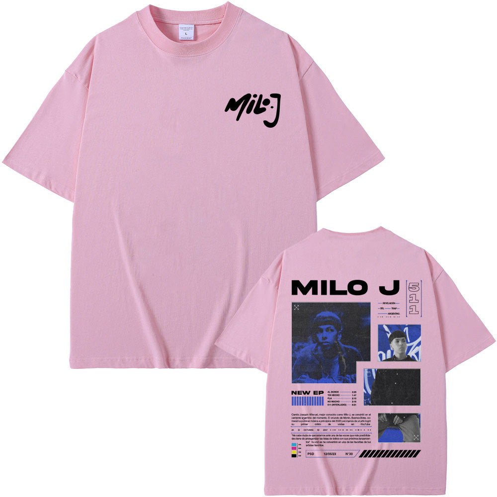 Rapper Milo J 511 Album Double Sided Print T Shirt Men Women