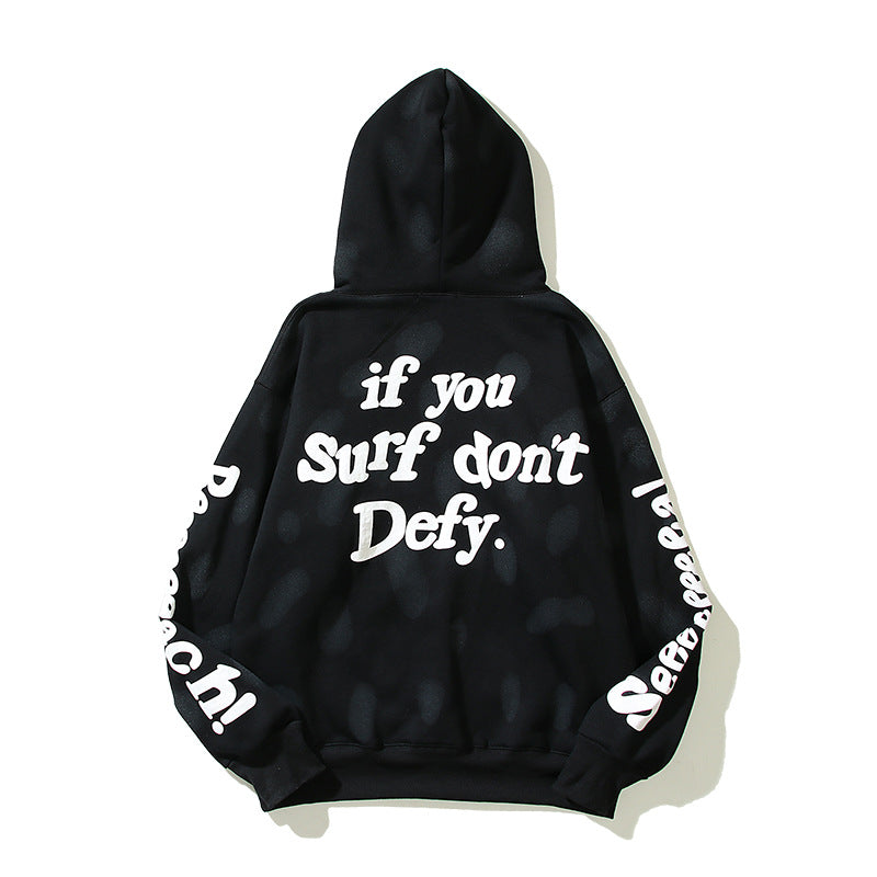 Kanye West Sunday Service Hoodie Autumn And Winter Foam Letters Printed Hoodie Fleece Lined