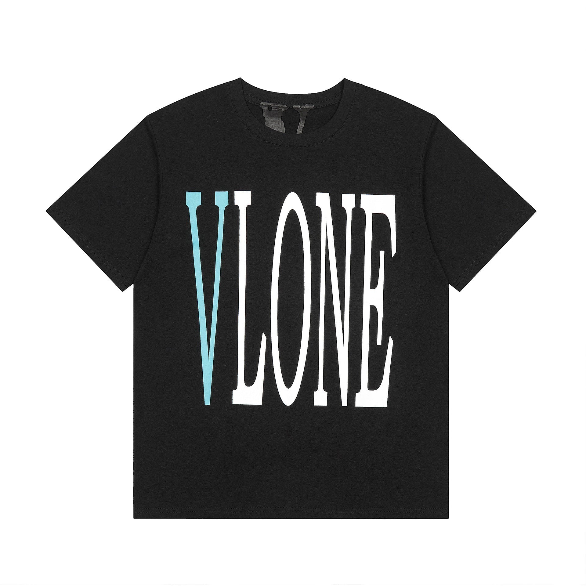 Vlone T Shirt Spring and Summer Big V Letter Crew Neck
