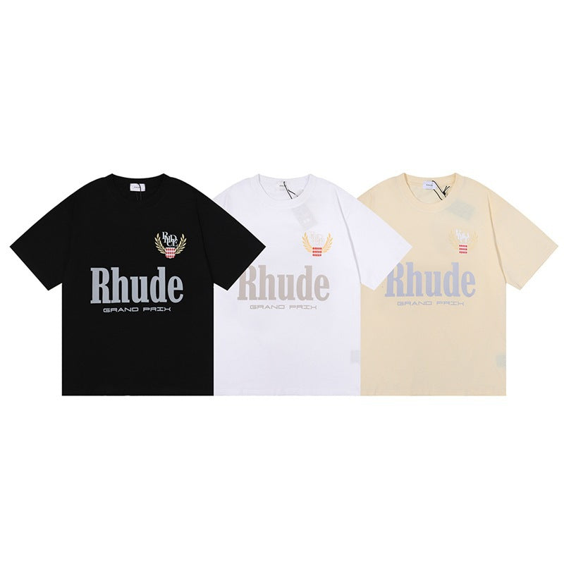 Rhude T Shirt Letter Print Short Sleeve T-Shirt