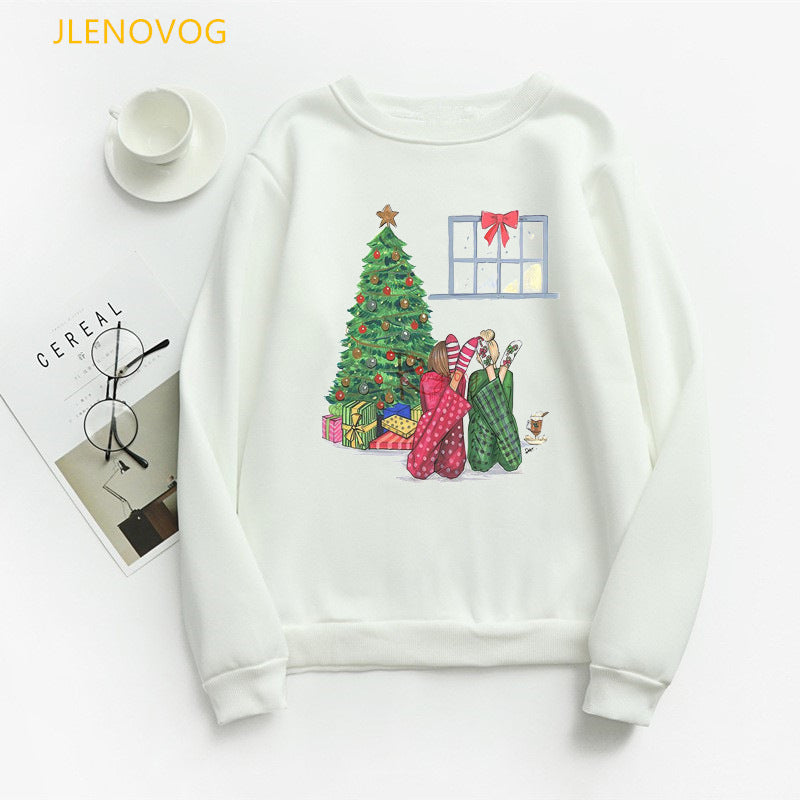 Christmas e and Christmas gifts print hoodies women clothes
