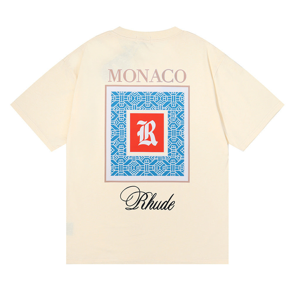 Rhude T Shirt Moroccan Micro Printed Short Sleeve T-Shirt