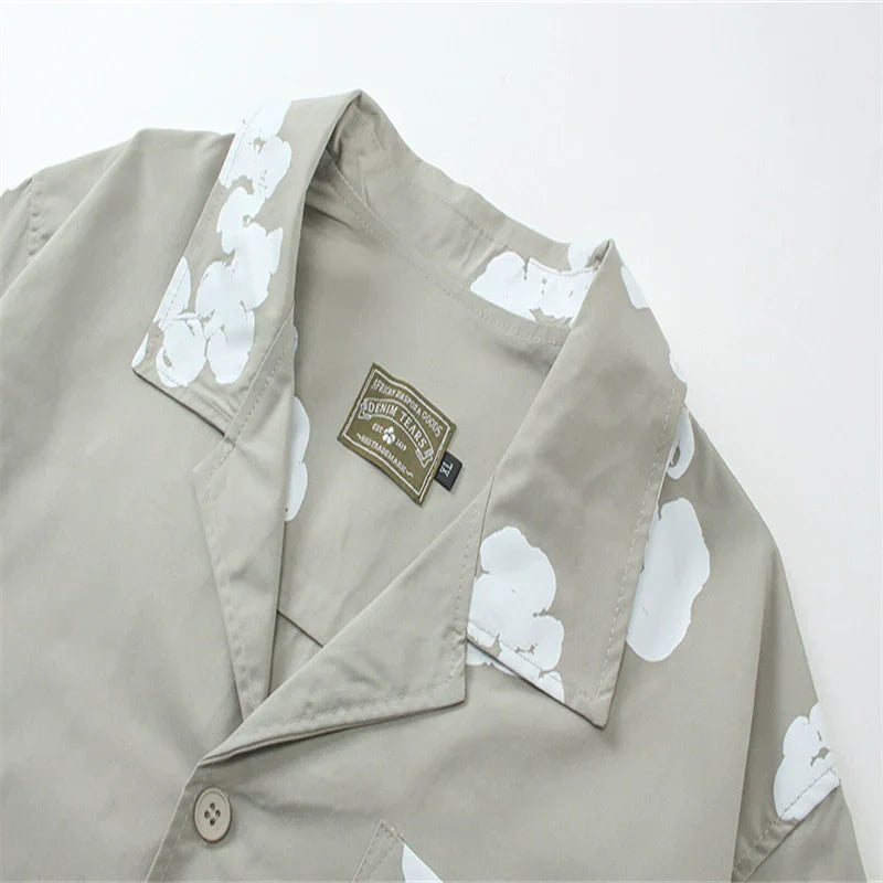 Denim Tears Outfit:T Shirt/Shorts (Separate Purchase Options) Shirt Loose Shorts Men and Women Casual Suit