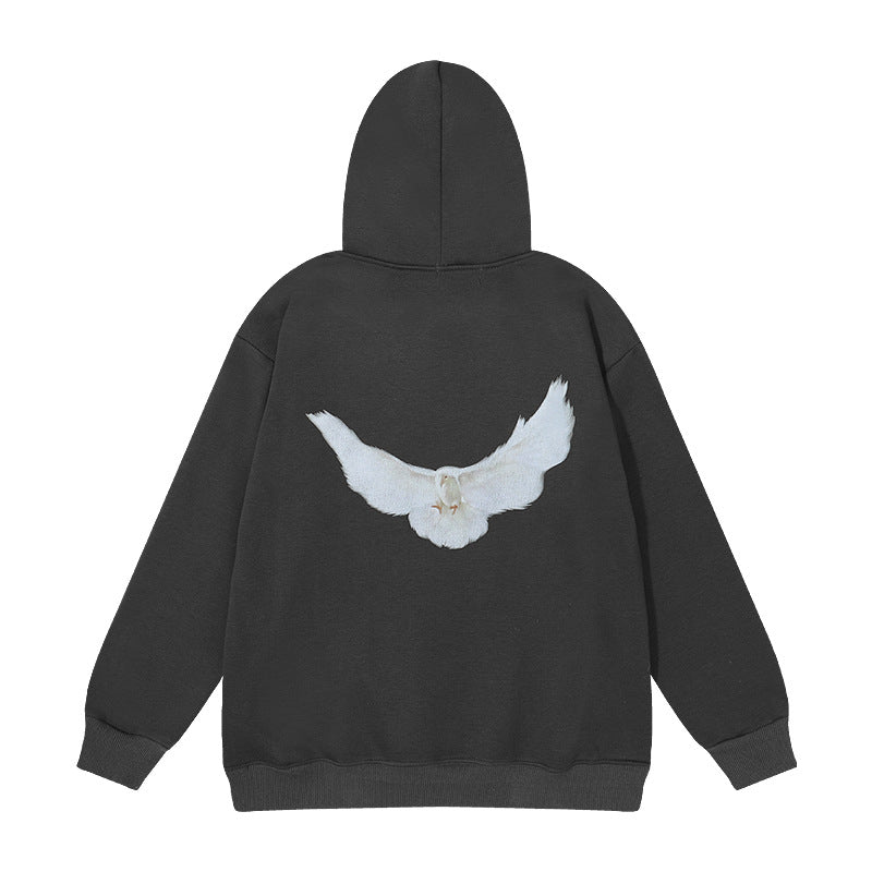 Kanye West Sunday Service Hoodie Gap Peace Dove Printed Hoodie Fleece-Lined