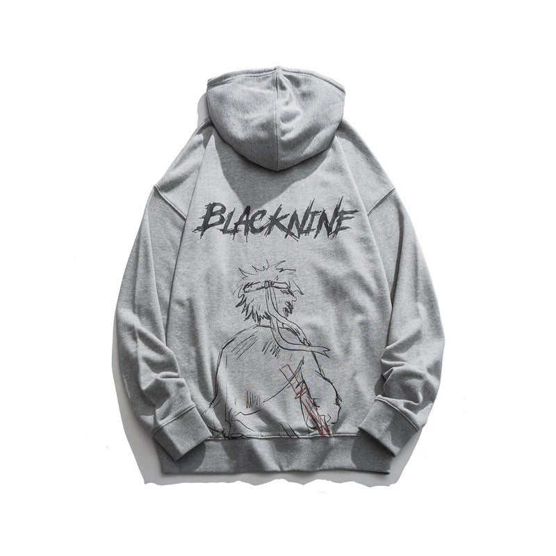 Men's Graphic Hoodies Men's Printed Hooded Boys Loose Pullover Sweatershirt