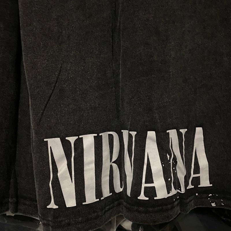 Nirvana T Shirt Nirvana Band Distressed Casual Loose Insvtg Tee