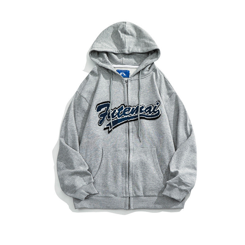 Men's Graphic Hoodies Men's Autumn Hooded Cardigan Sweater Men's and Women's Casual Jacket