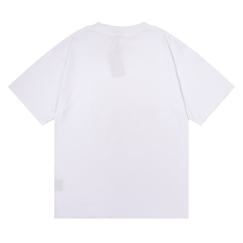 Rhude T Shirt Rose Mirror Print Short Sleeve T-Shirt