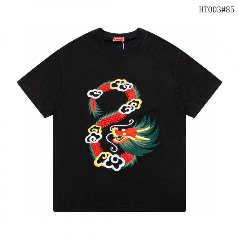 KENZO T Shirt Summer Tiger Head Casual