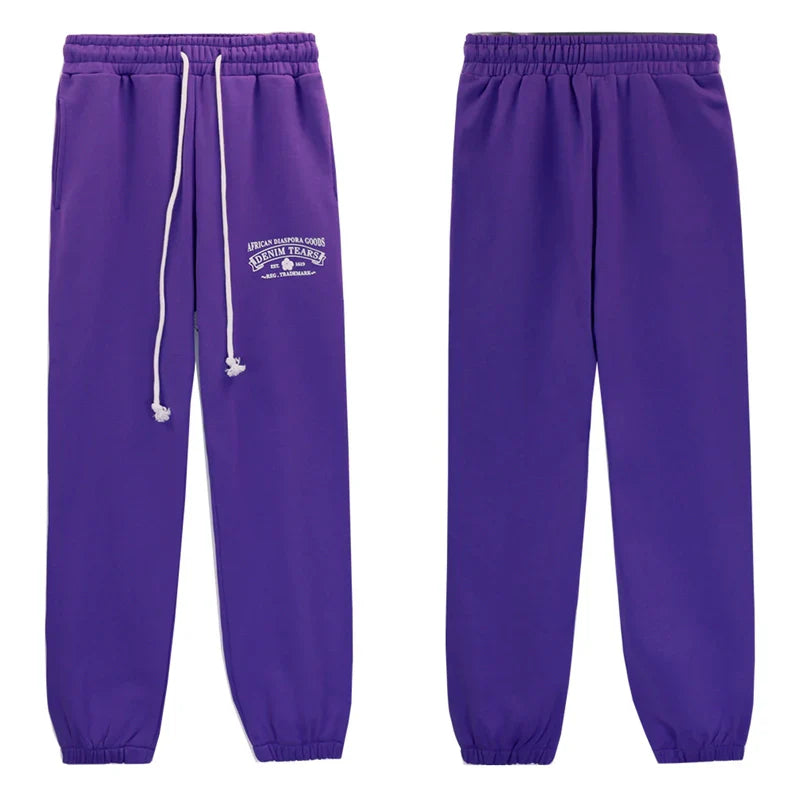 Denim Tears Outfit:Hoodie/Sweatpants (Separate Purchase Options) Casual Hooded Sweatshirt Sweatpants
