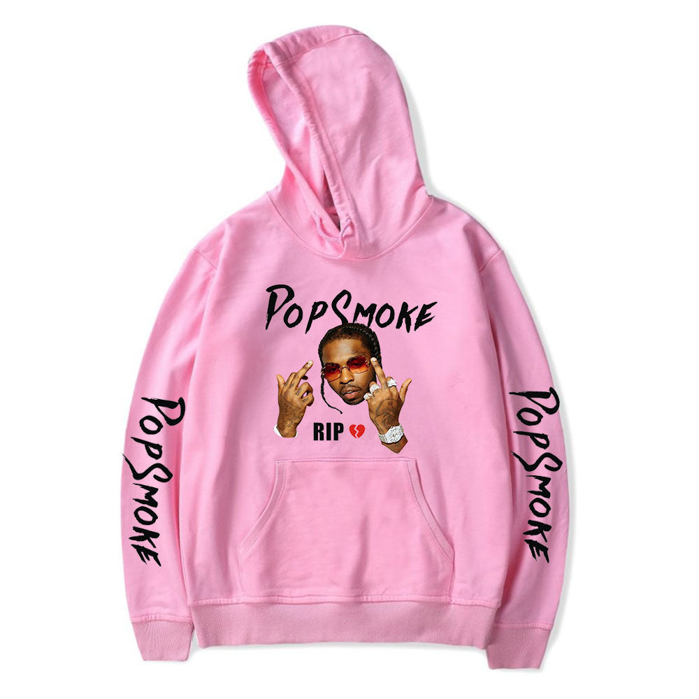 Pop Smoke Hoodies Rapper Print Loose with Hat
