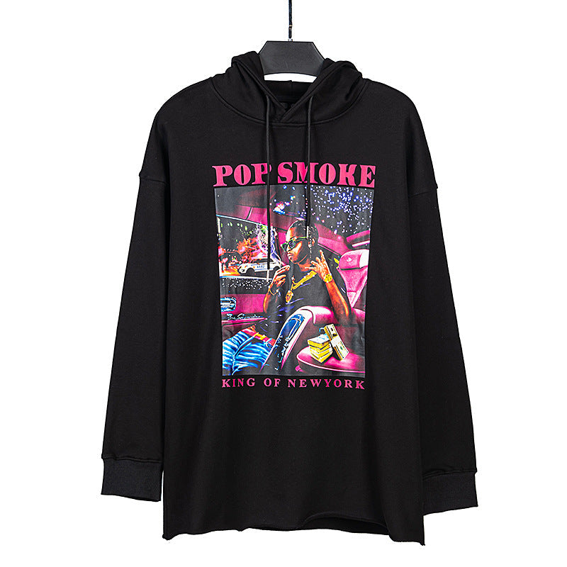 Pop Smoke Hoodies Rapper Digital Direct Injection Printing