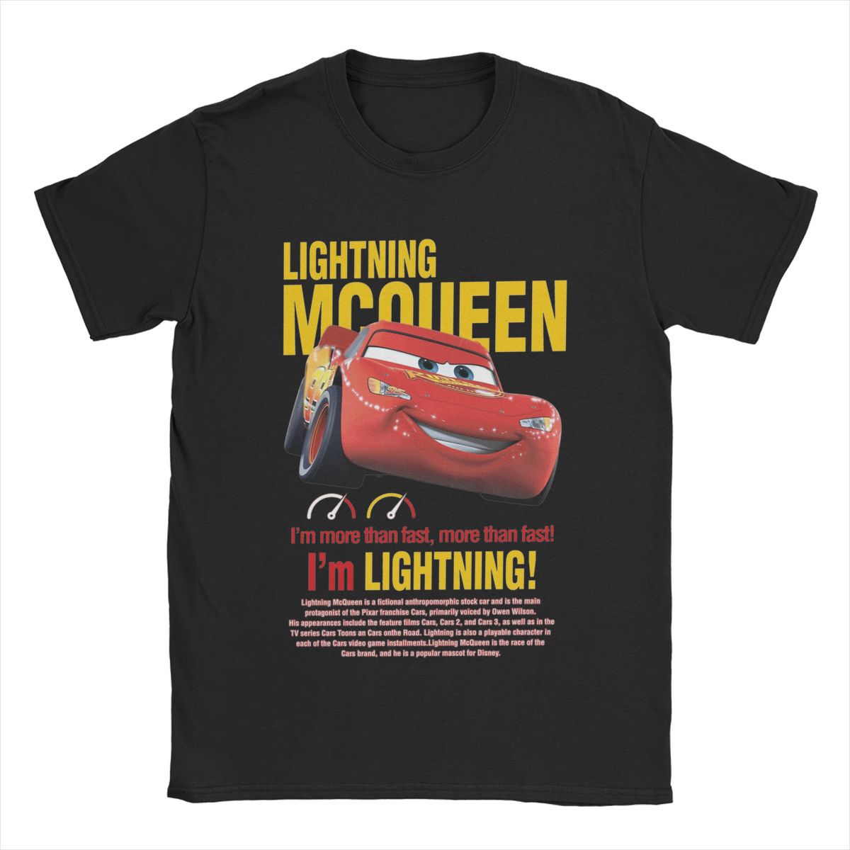 Men's Cars Im Lightning Mcqueen T Shirts  Cotton Tops Crazy