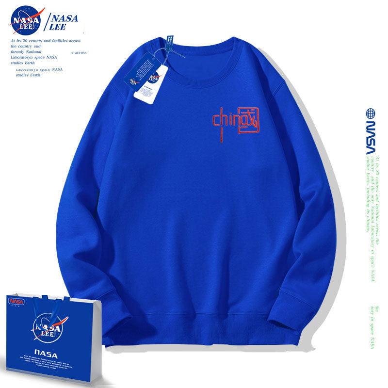 Nasa Children'S Hoodie Nasa Sweater Children'S Clothing Autumn Loose Round Collar Tide Boys And Girls Long Sleeve Base 2022 Spring And Autumn Sweater Wholesale