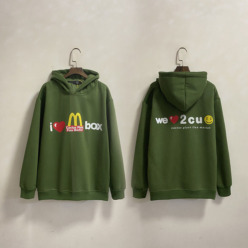 Kanye West Sunday Service Hoodie Autumn And Winter I Love M Box Velvet Padded Hooded Sweatshirt