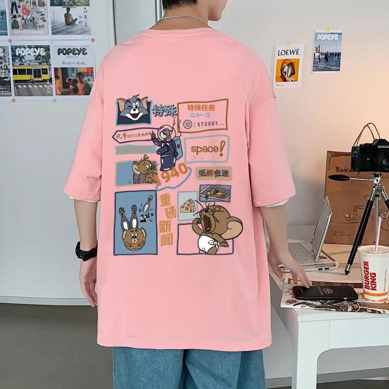Tom And Jerry T Shirt Printed Loose Casual