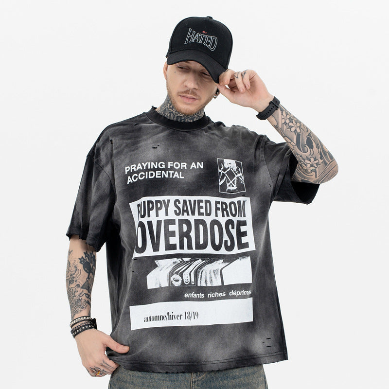 ERD T Shirts Short Sleeve Viintage Distressed