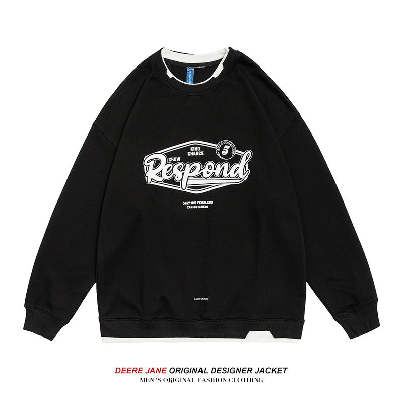 Men Pullover Hoodie Spring American Loose Casual Top