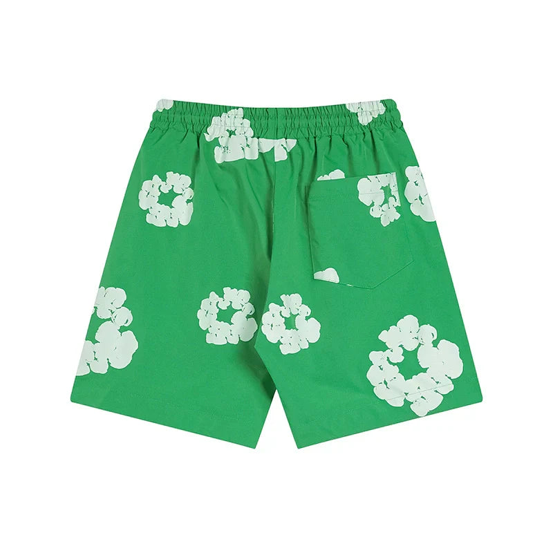 Denim Tears Outfit:T Shirt/Shorts (Separate Purchase Options) Shirt Loose Shorts Men and Women Casual Suit