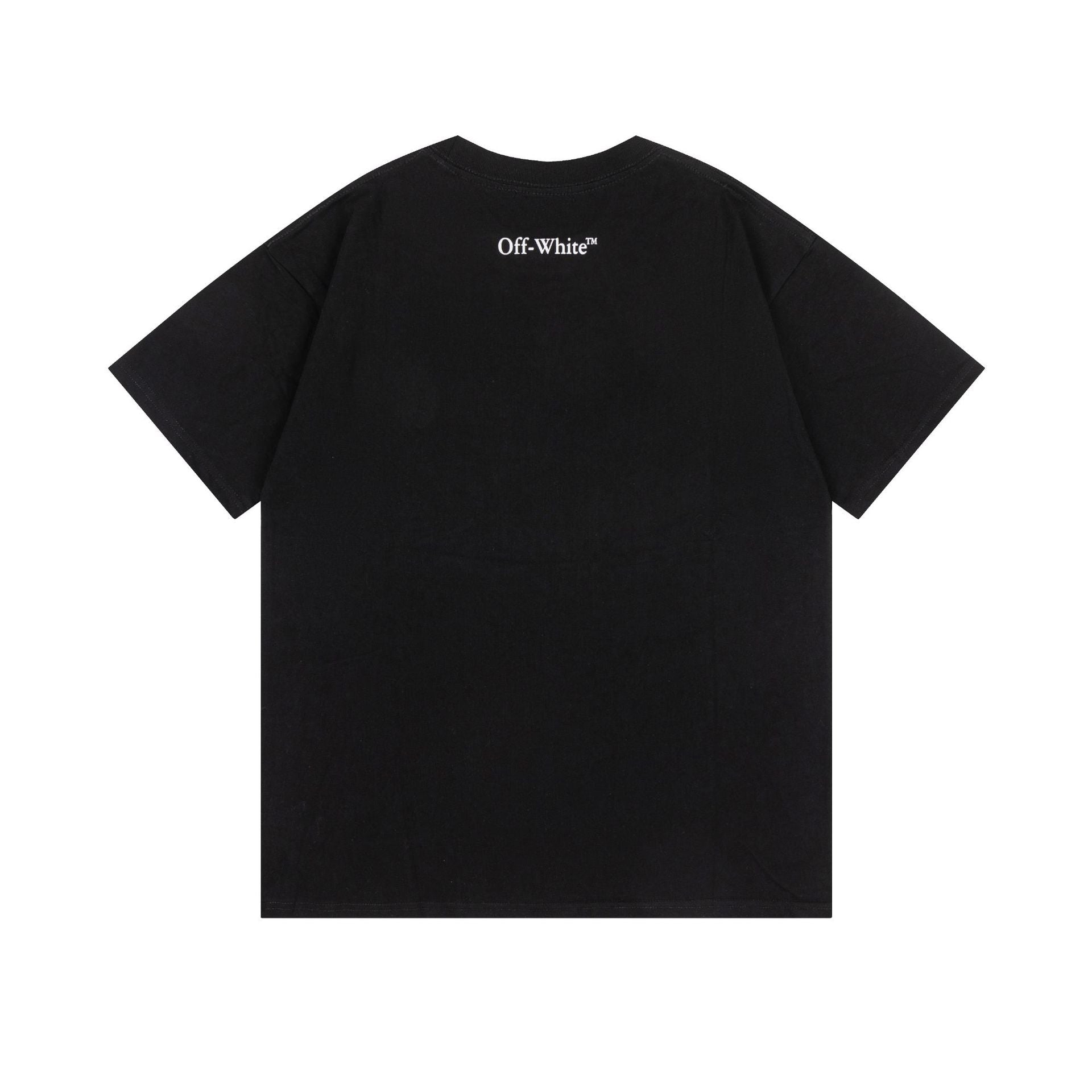 Off White T Shirts OW Baby Angel Pattern Crew Neck Pullover Short Sleeves