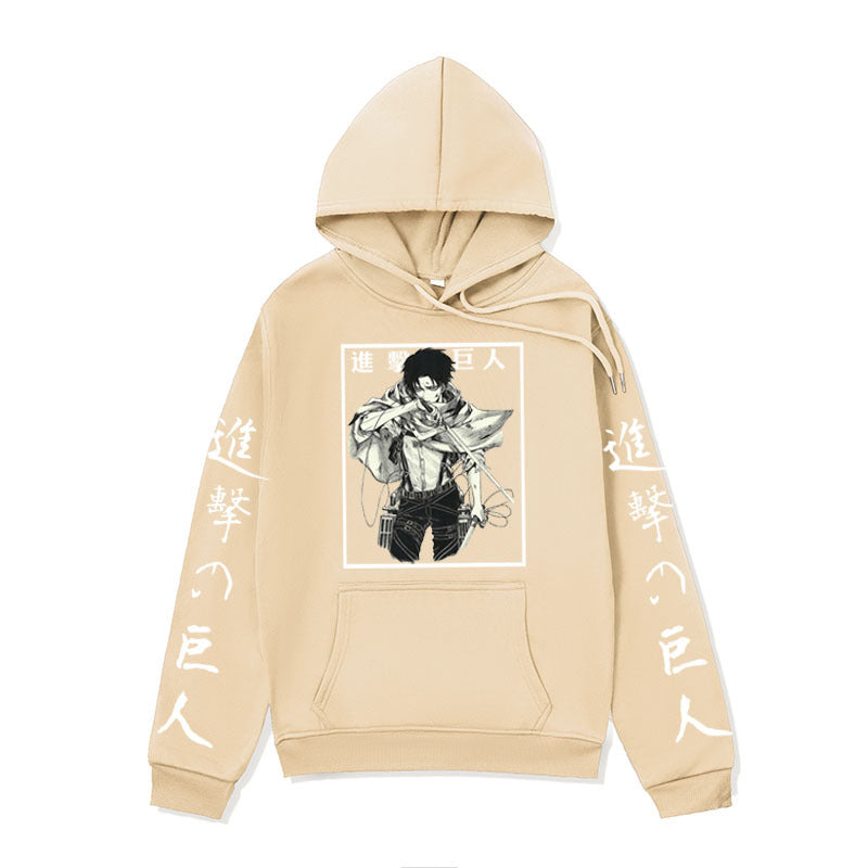 Anime Hoddies Autumn and Winter Fleece-Lined Hoodie Attack on Titan Coat