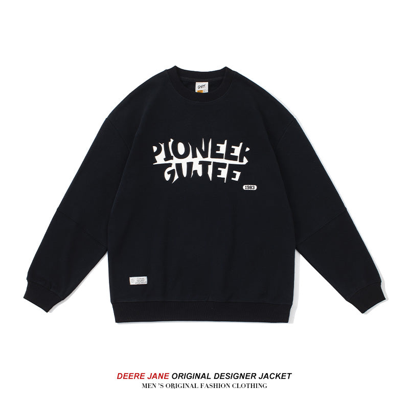 Men Pullover Hoodie Spring Sweater Male American Style Loose Versatile Casual Top