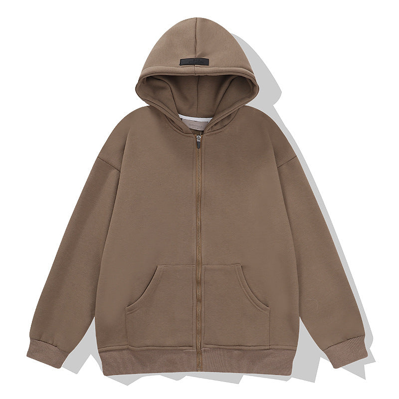 Kanye West Sunday Service Hoodie Fog Three-Dimensional Flocking Brushed Hoody Zipper Cardigan