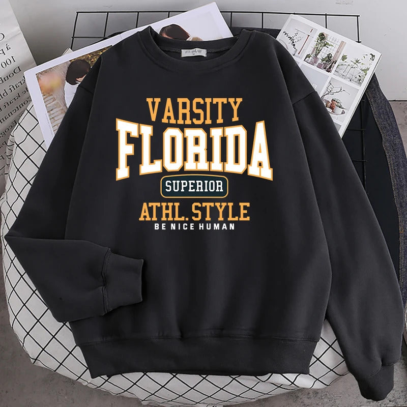 Trend Casual Woman Pullover Florida Superior Athl Hoodie