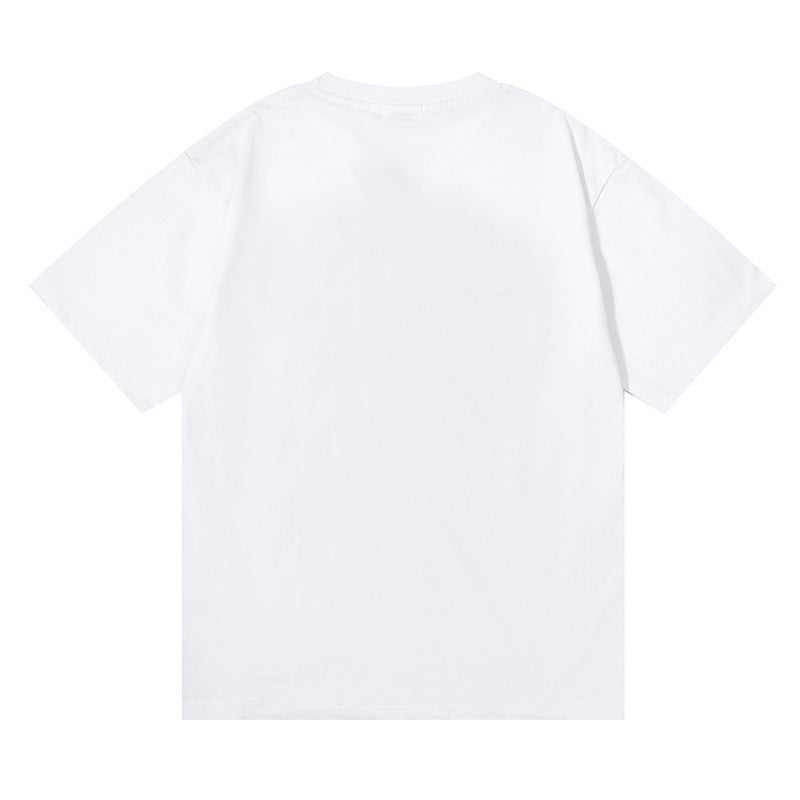 Rhude T Shirt gradual change color bird print short sleeve T-shirt