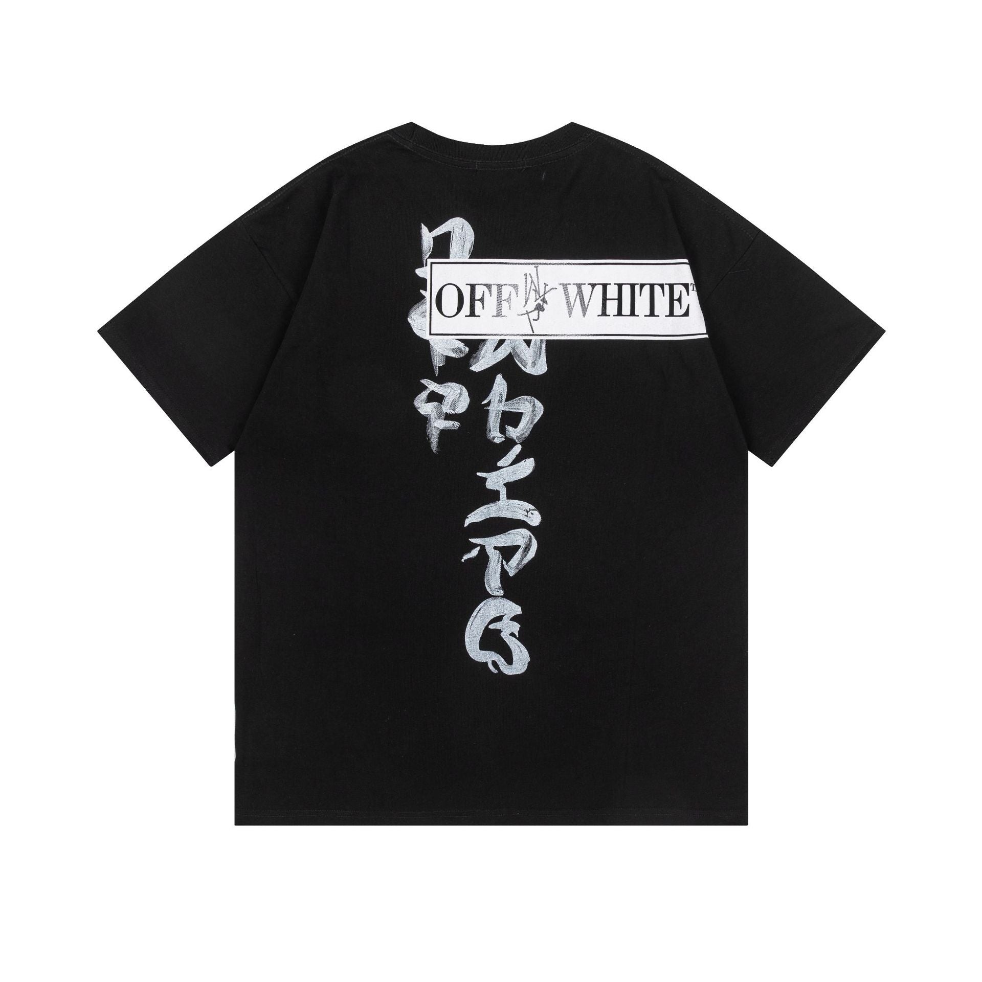 Off White T Shirts OW Village Tree Pattern Crew Neck Pullover Short Sleeves