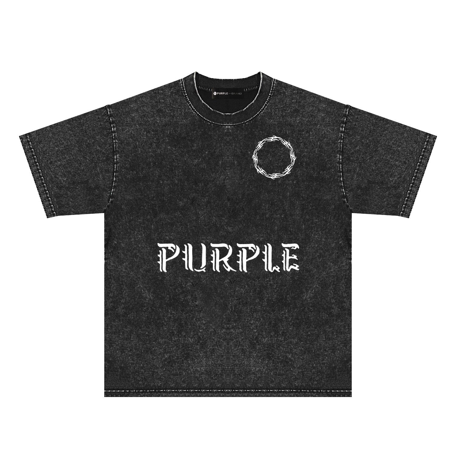 Purple Brand Distressed T Shirts Short Sleeve