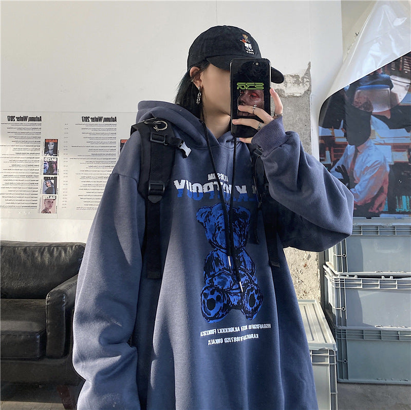 Pop Smoke Hoodies Hooded Sweater Loose Sweet plus Velvet Thickened