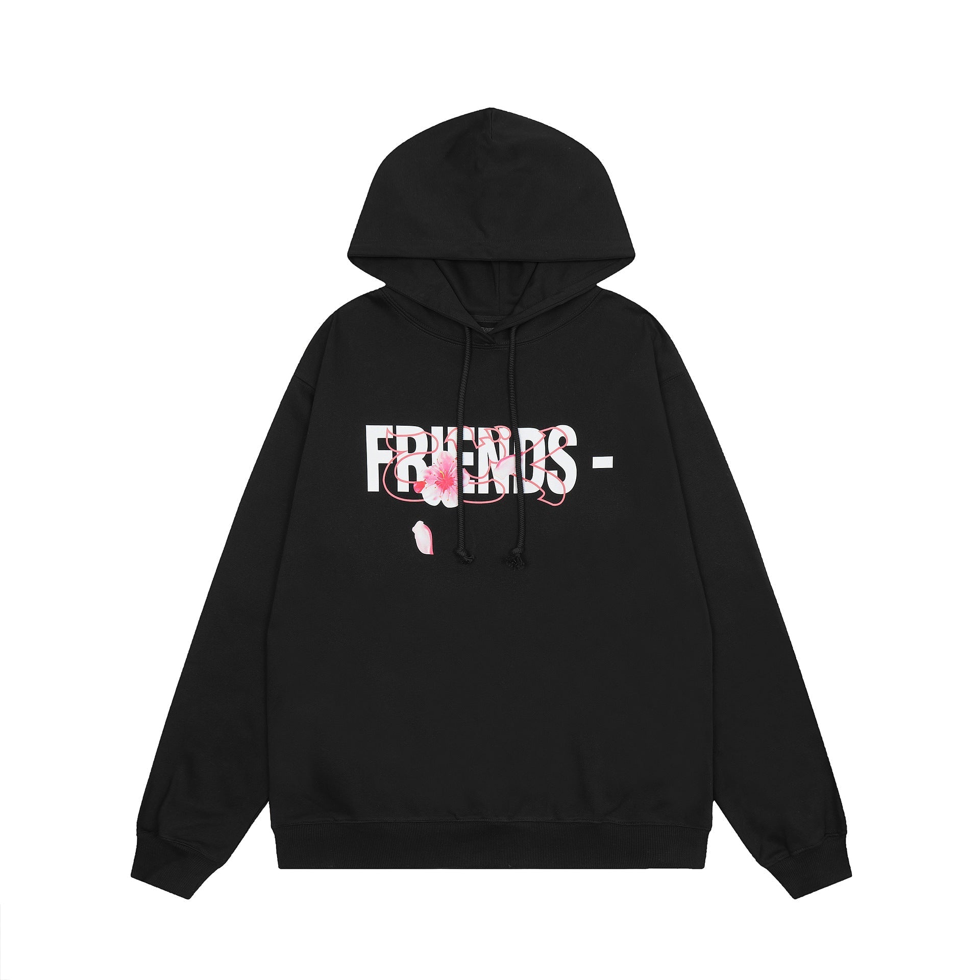 Vlone Hoodie Autumn and Winter Flowers Big V Letter Pullover Hooded