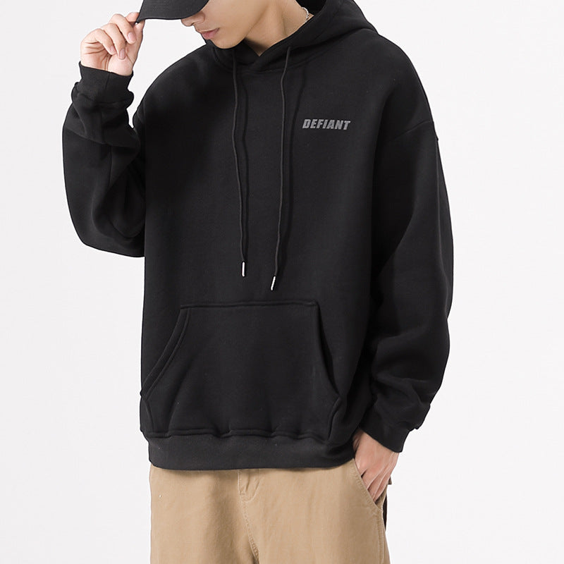 MEN'S Hoodie Velvet Padded Loose Leisure