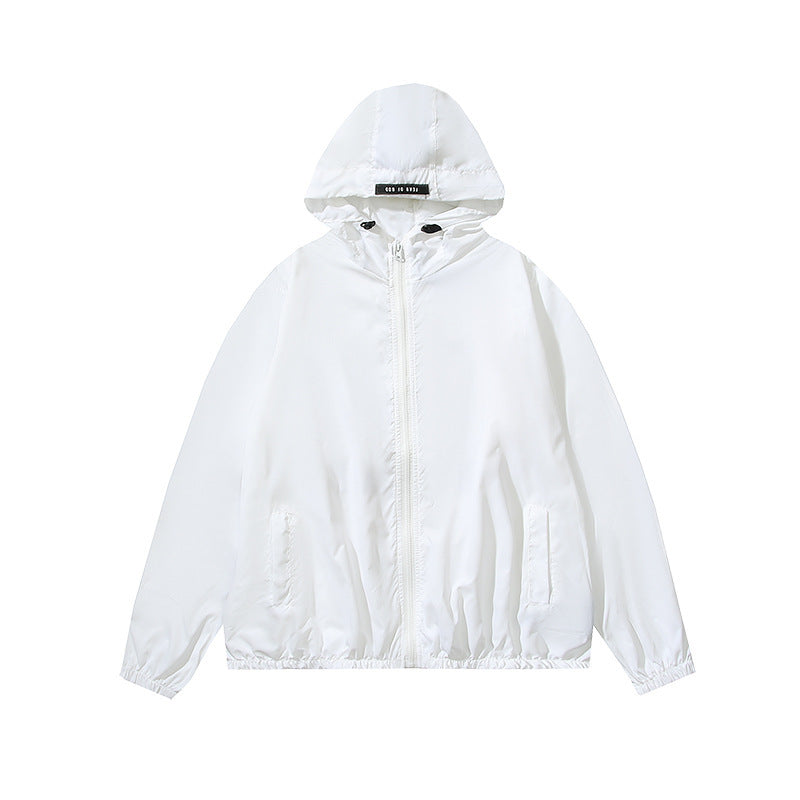 Fog Fear of God Hooded Sun Protection Shirt Casual Sun Protection Clothing Letter Hoodie