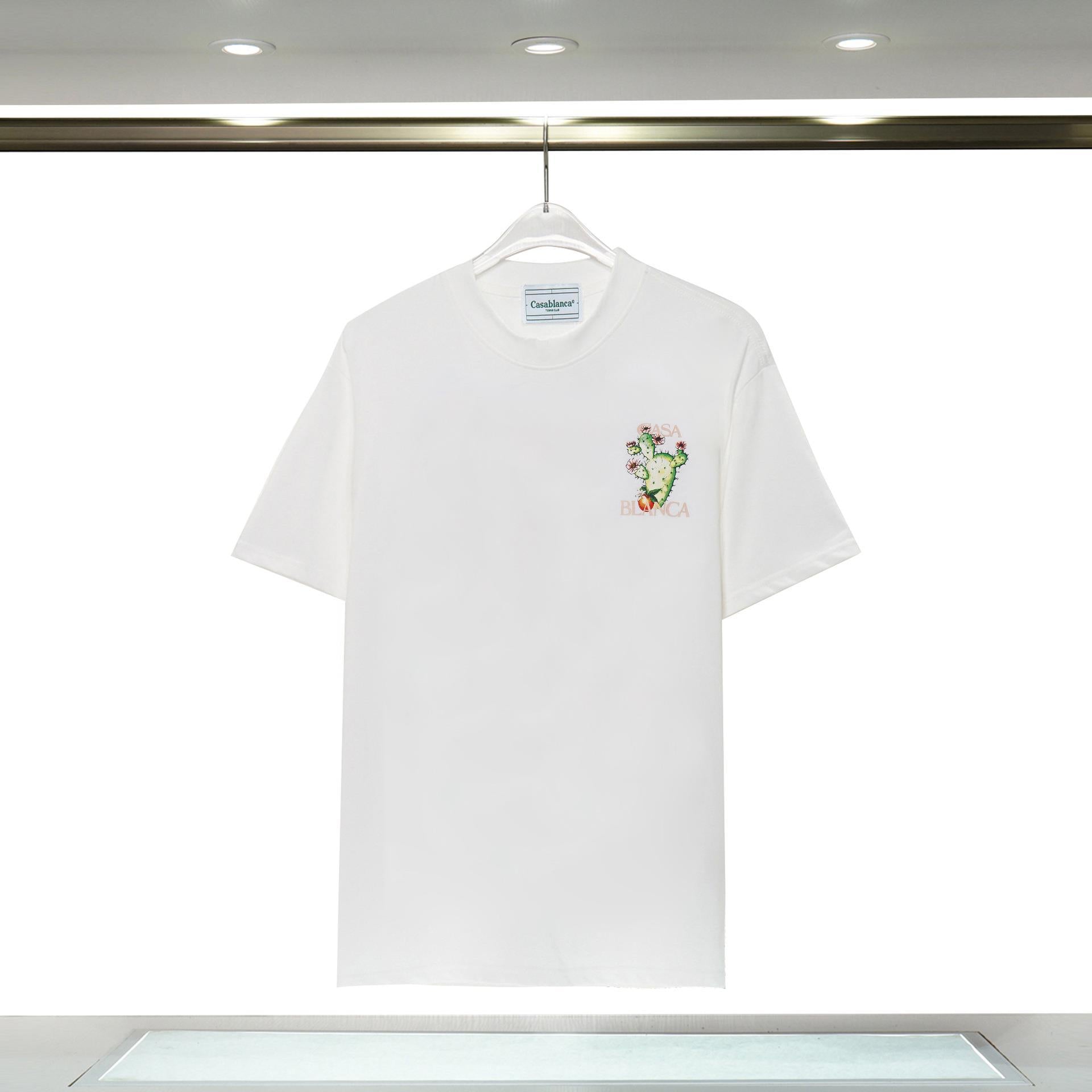Casablanca T Shirts Cactus Print Loose Cotton Tee