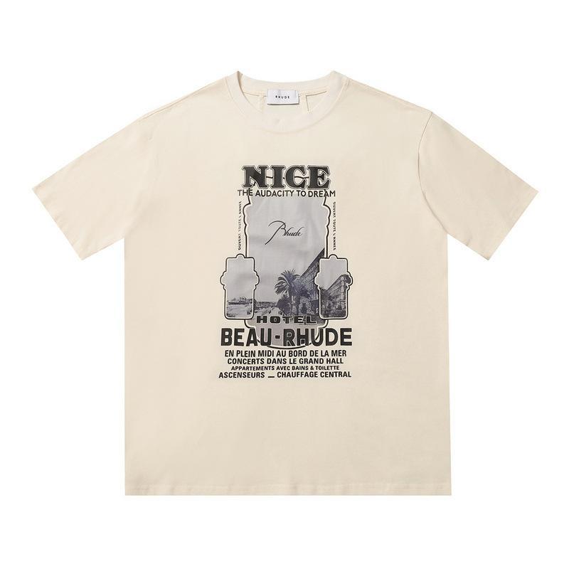 Rhude T Shirt Geometric Print Short Sleeve T-Shirt